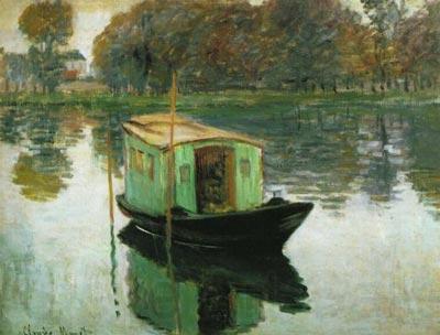 Claude Monet Le Bateau atelier Norge oil painting art